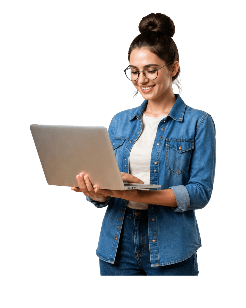 Woman learning